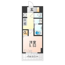 東花園駅 徒歩1分 6階の物件間取画像